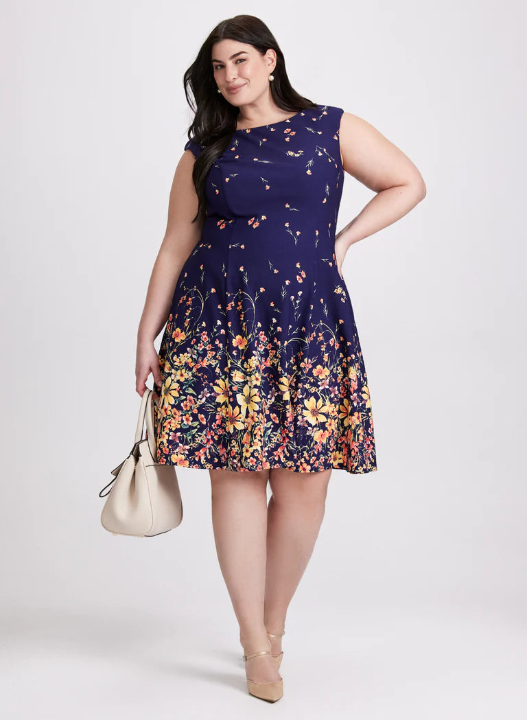 LAURA Floral Trim Dress