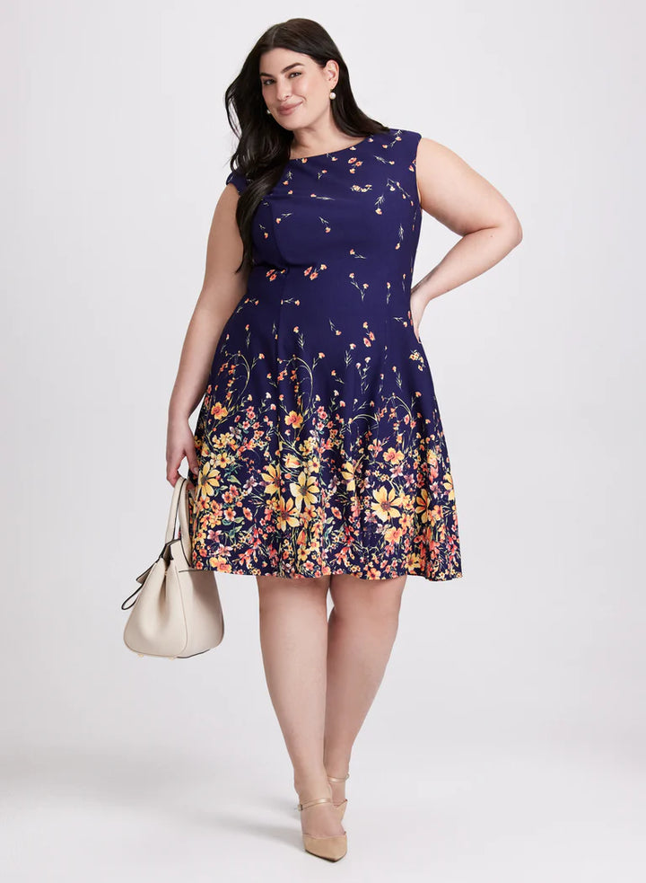 LAURA Floral Trim Dress