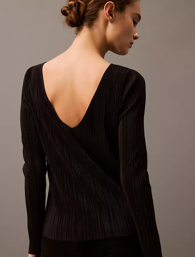 Calvin Klein Plisse Low Back Slim T-Shirt