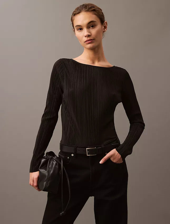 Calvin Klein Plisse Low Back Slim T-Shirt