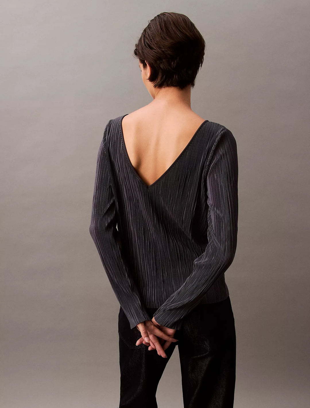 Calvin Klein Plisse Low Back Slim T-Shirt