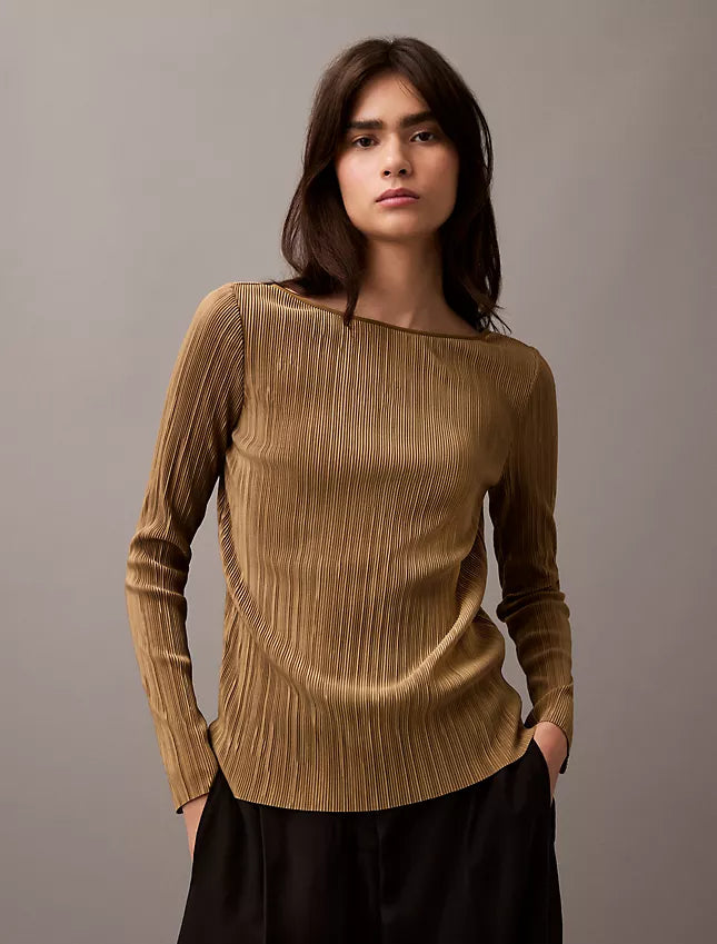 Calvin Klein Plisse Low Back Slim T-Shirt