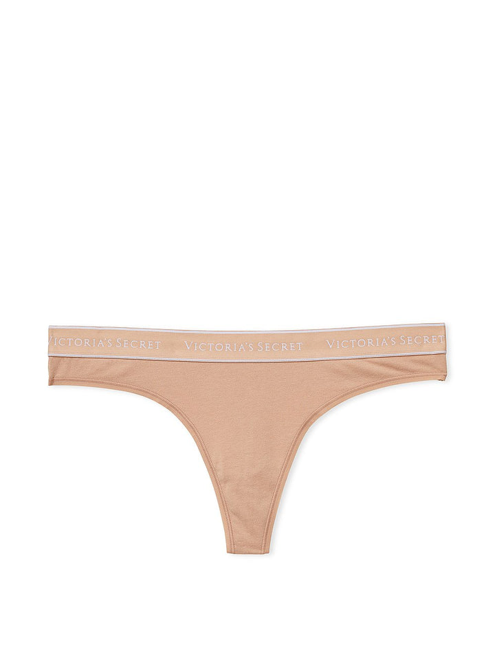 Victoria's Secret Cotton Logo Cotton Thong Panty