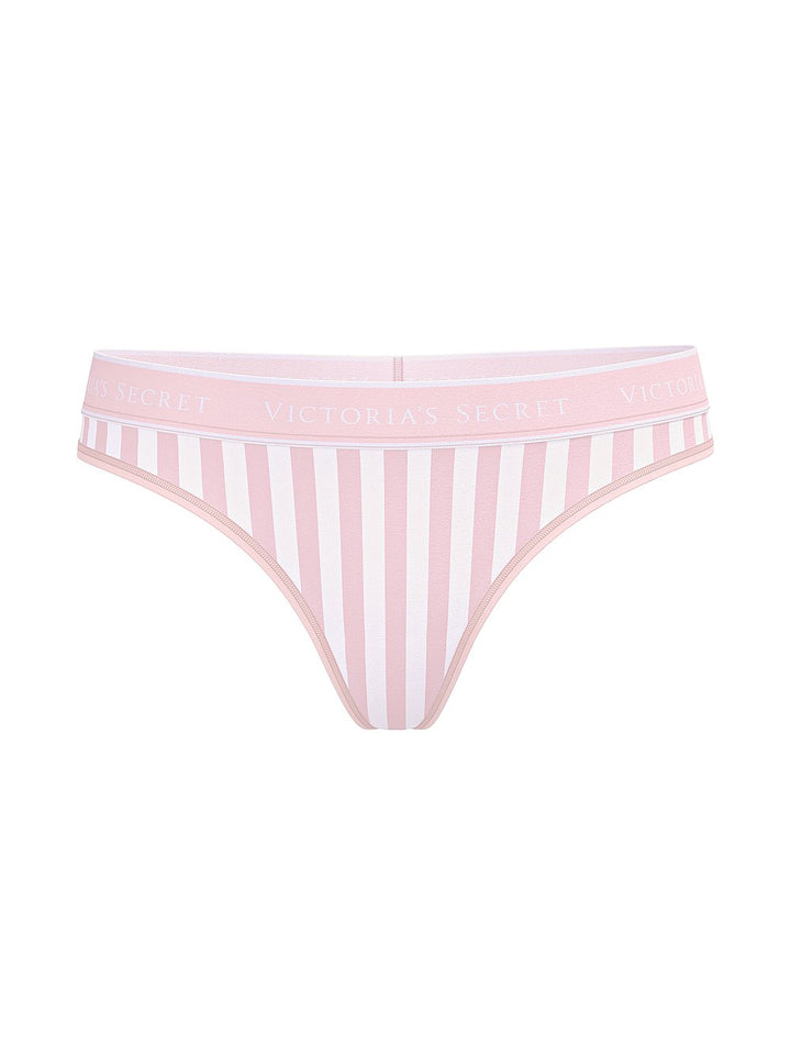 Victoria's Secret Cotton Logo Cotton Thong Panty