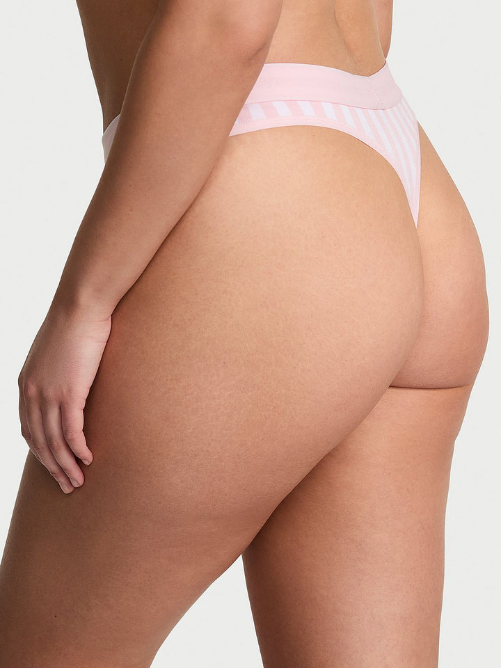 Victoria's Secret Cotton Logo Cotton Thong Panty