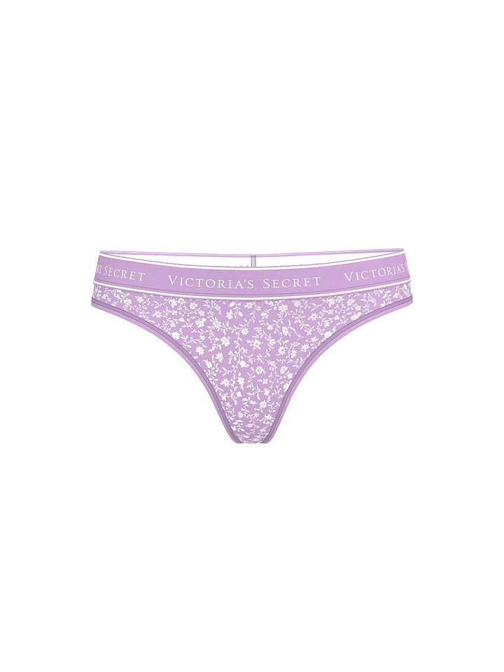 Victoria's Secret Cotton Logo Cotton Thong Panty