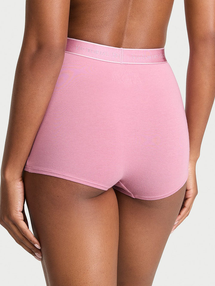 Victoria's Secret Cotton Logo Cotton High-Waist Boyshort Panty