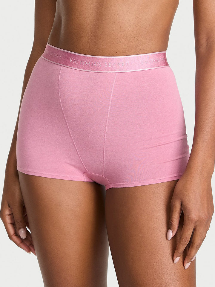 Victoria's Secret Cotton Logo Cotton High-Waist Boyshort Panty