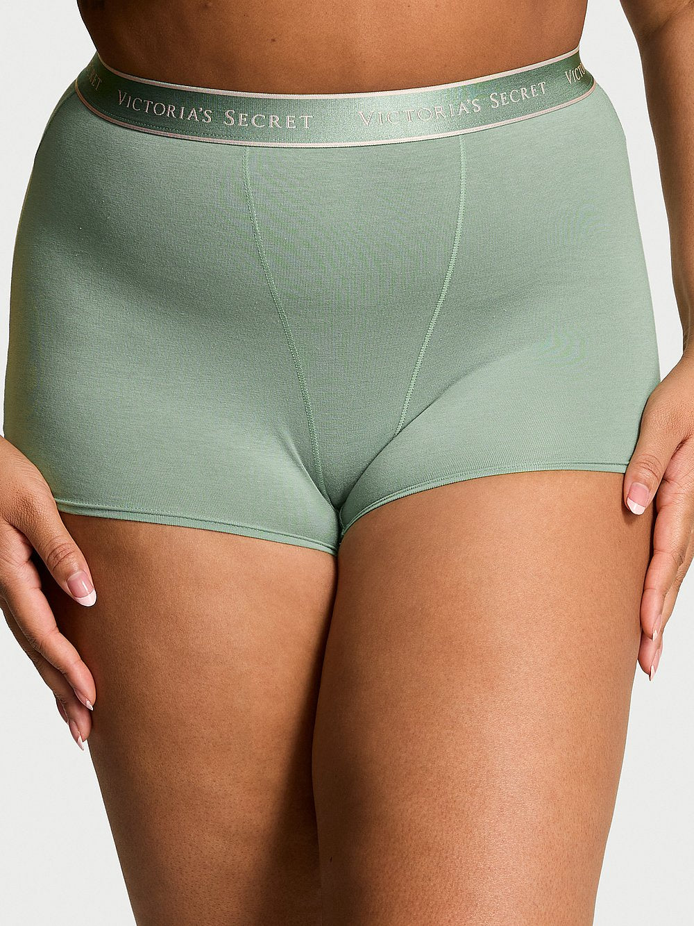 Victoria's Secret Cotton Logo Cotton High-Waist Boyshort Panty