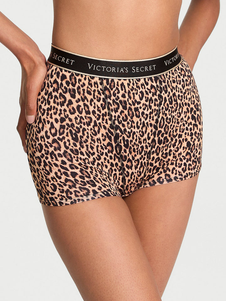 Victoria's Secret Cotton Logo Cotton High-Waist Boyshort Panty