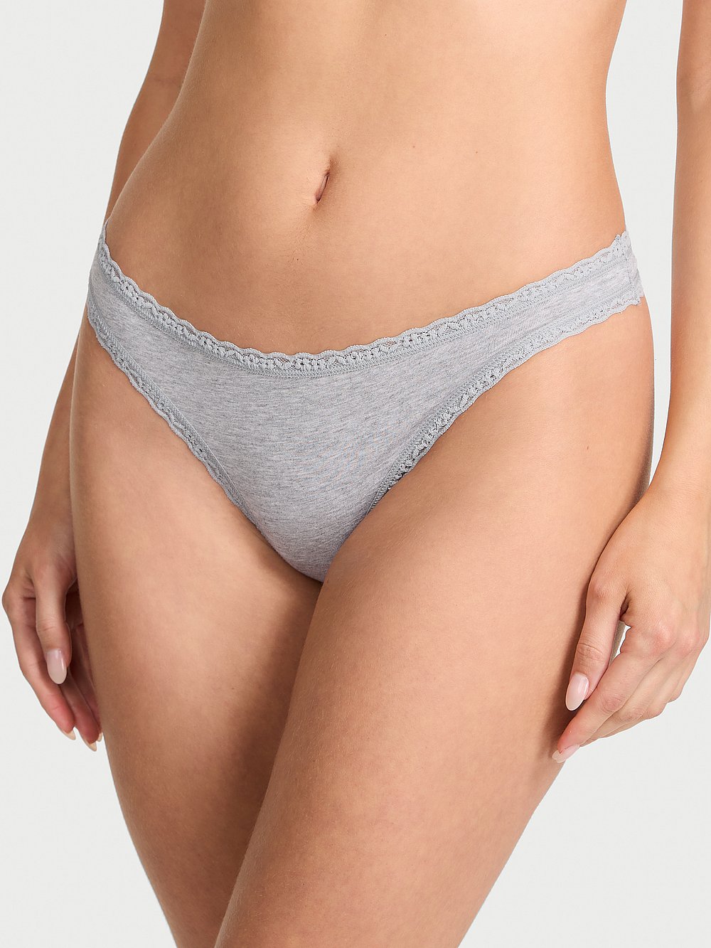 Victoria's Secret The Lacie Cotton Lace-Waist Thong