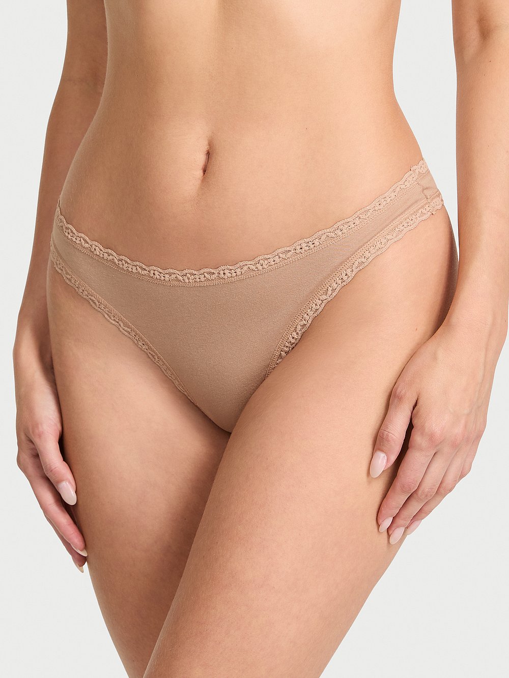 Victoria's Secret The Lacie Cotton Lace-Waist Thong