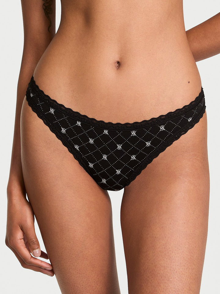 Victoria's Secret The Lacie Cotton Lace-Waist Thong