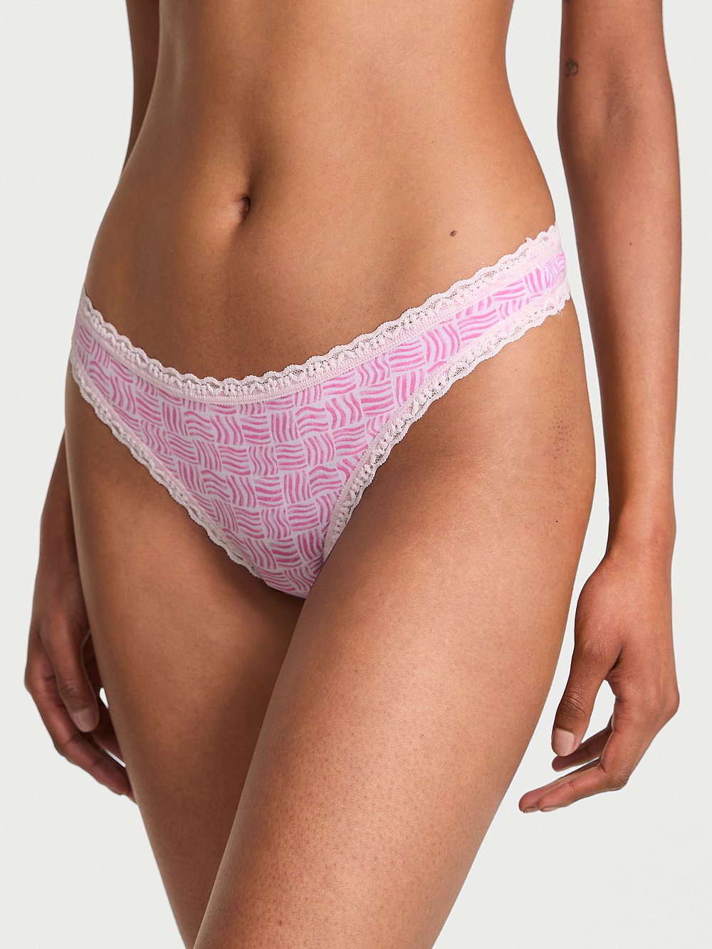 Victoria's Secret The Lacie Cotton Lace-Waist Thong
