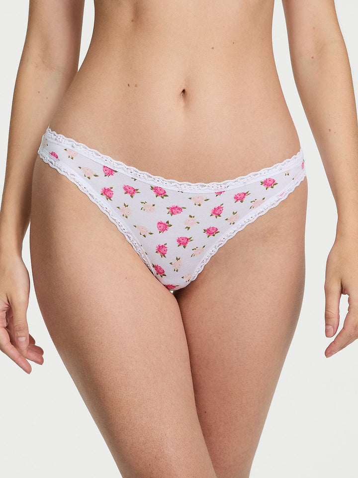 Victoria's Secret The Lacie Cotton Lace-Waist Thong