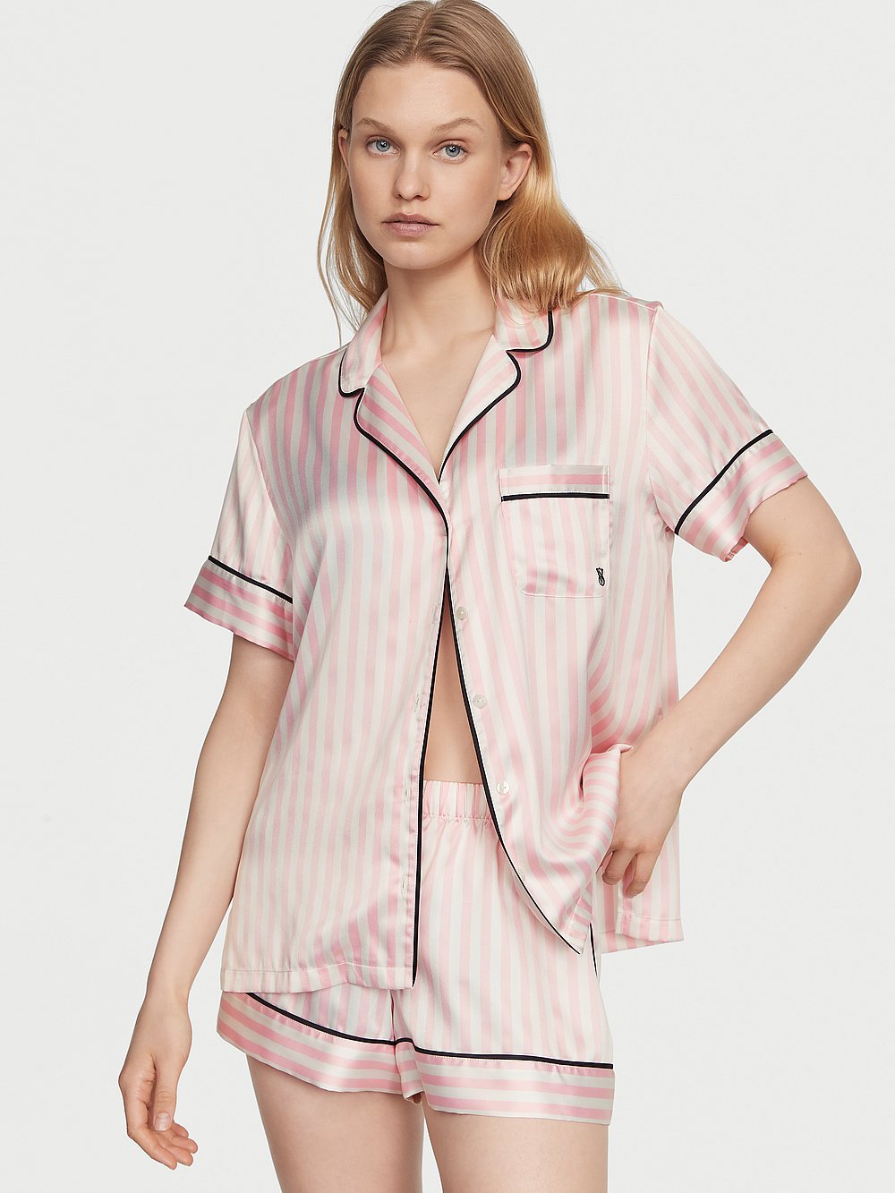 Victoria's Secret Glazed Satin Long Pajama Set