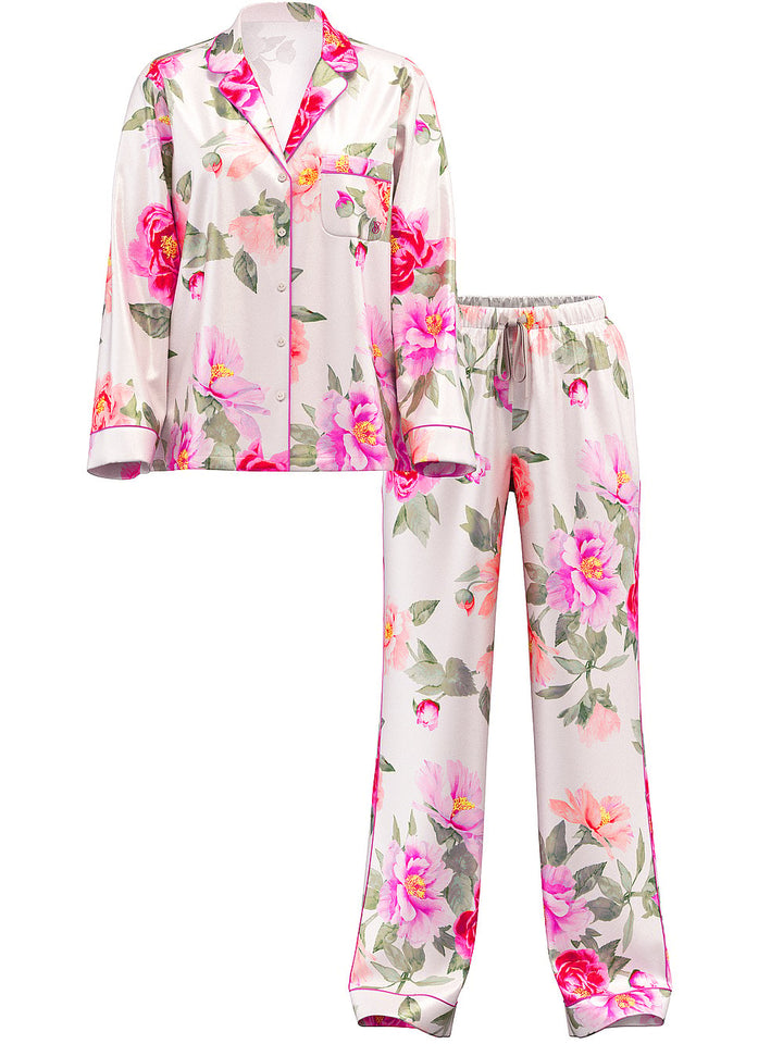 Victoria's Secret Glazed Satin Long Pajama Set