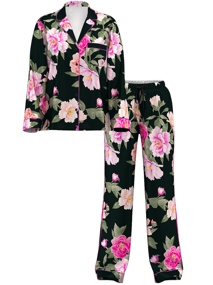 Victoria's Secret Glazed Satin Long Pajama Set