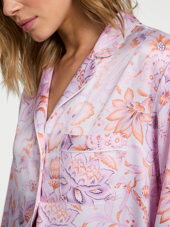 Victoria's Secret Glazed Satin Long Pajama Set