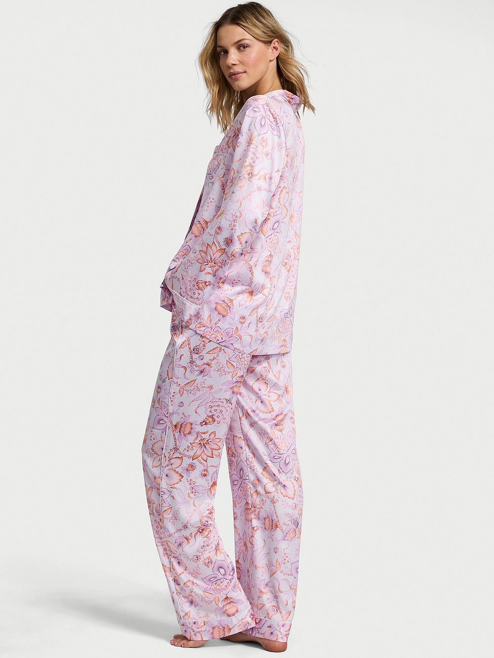 Victoria's Secret Glazed Satin Long Pajama Set