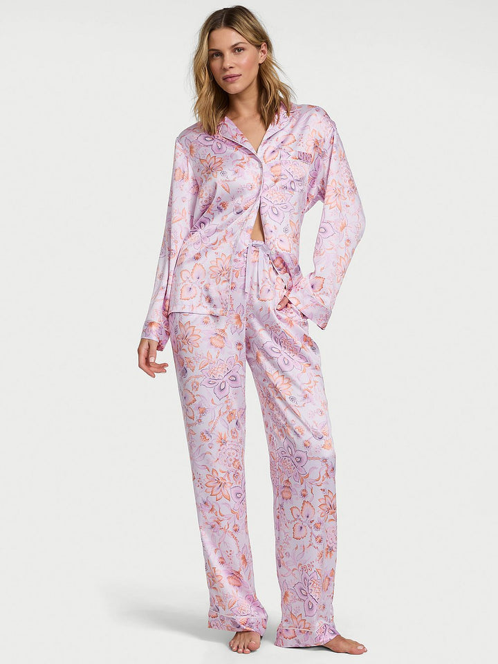 Victoria's Secret Glazed Satin Long Pajama Set