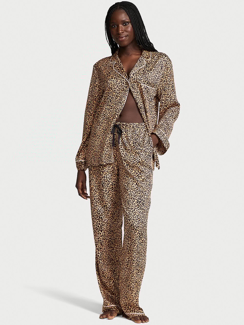 Victoria's Secret Glazed Satin Long Pajama Set