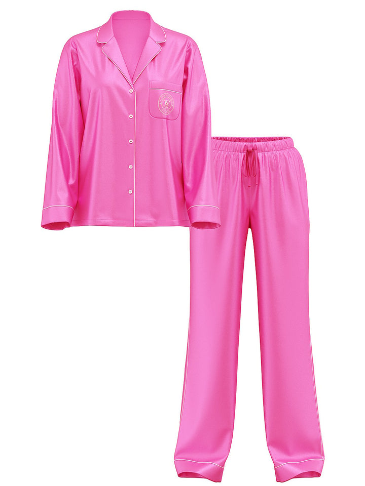 Victoria's Secret Glazed Satin Long Pajama Set