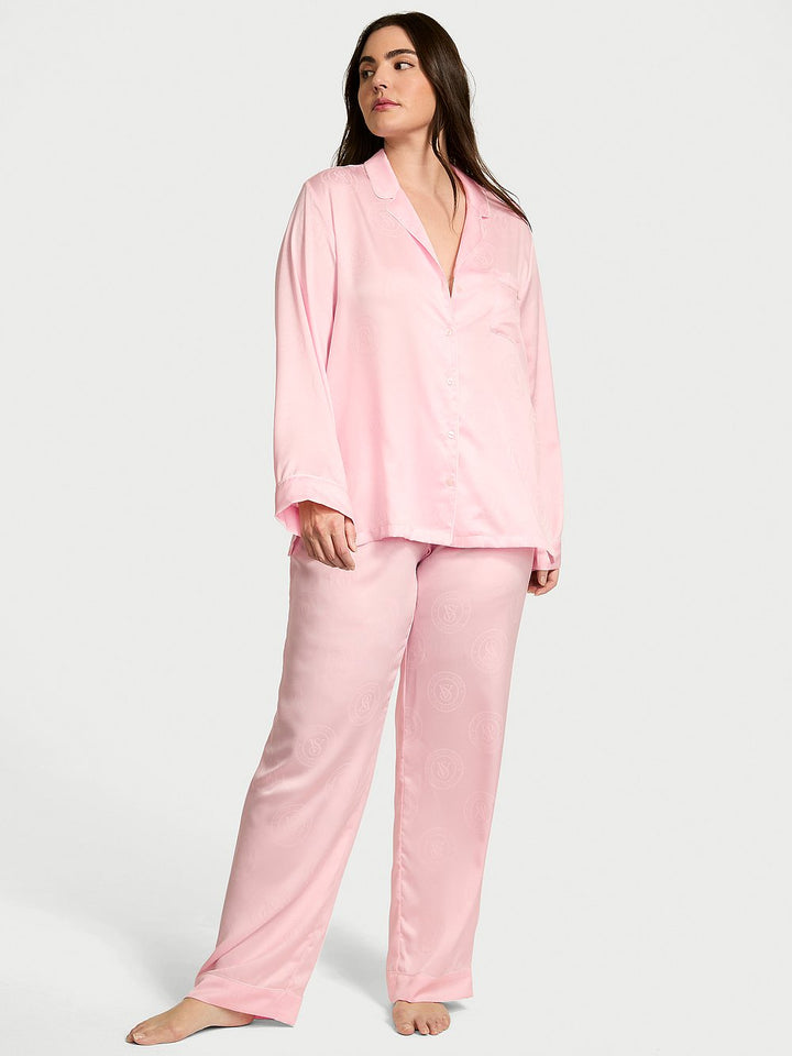 Victoria's Secret Glazed Satin Long Pajama Set