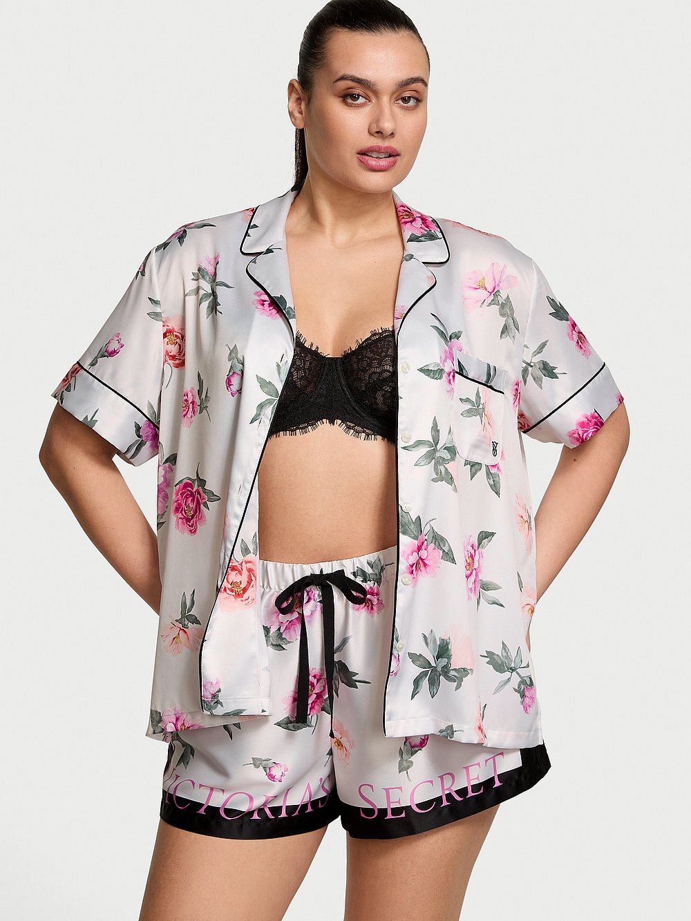 Victoria's Secret Glazed Satin Long Pajama Set