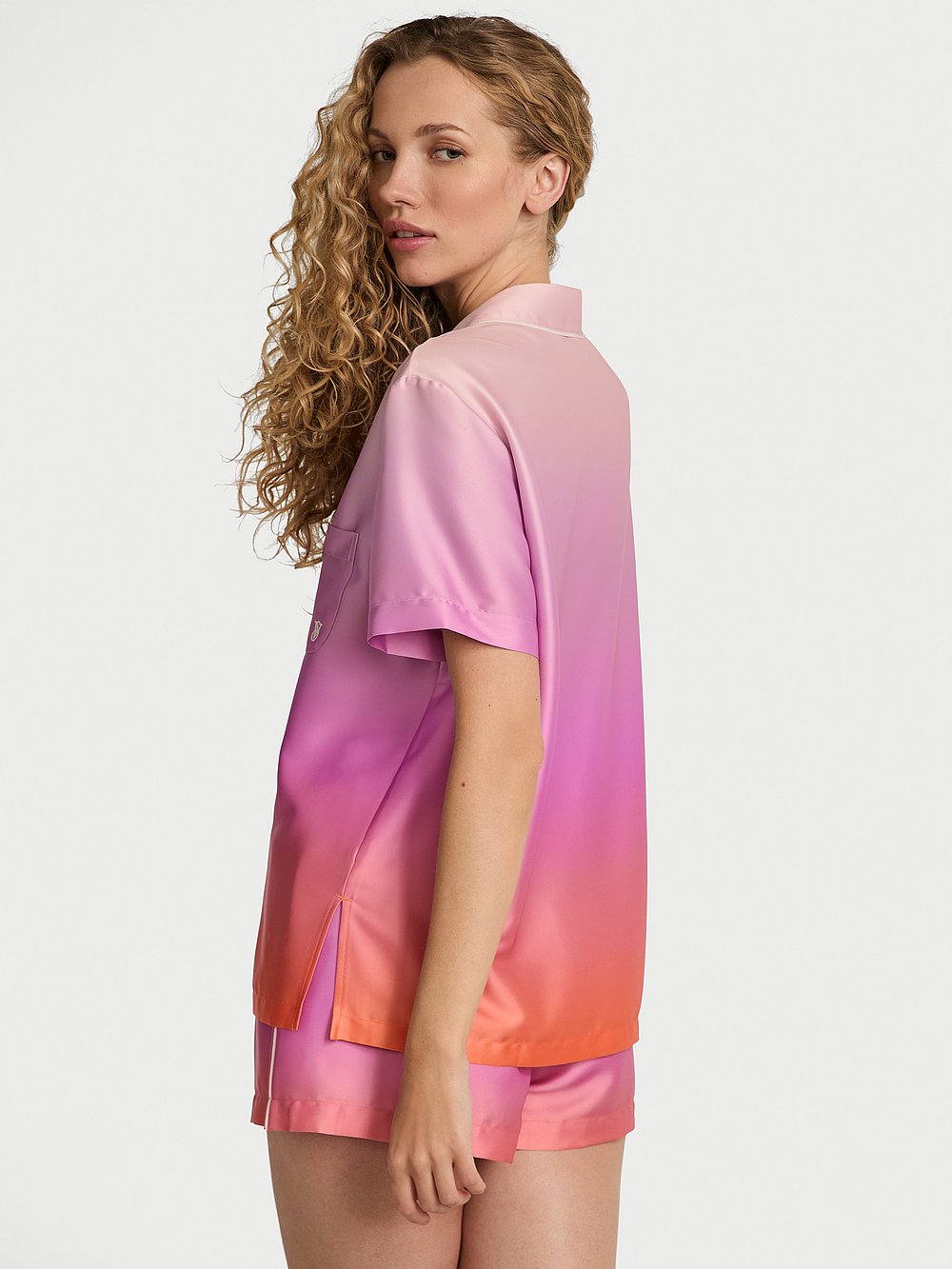 Victoria's Secret Glazed Satin Long Pajama Set