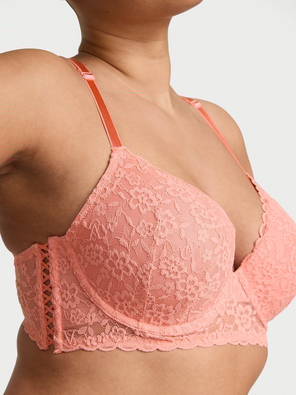 Victoria's Secret Sexy Tee Lacie Lace-Up Longline Bra