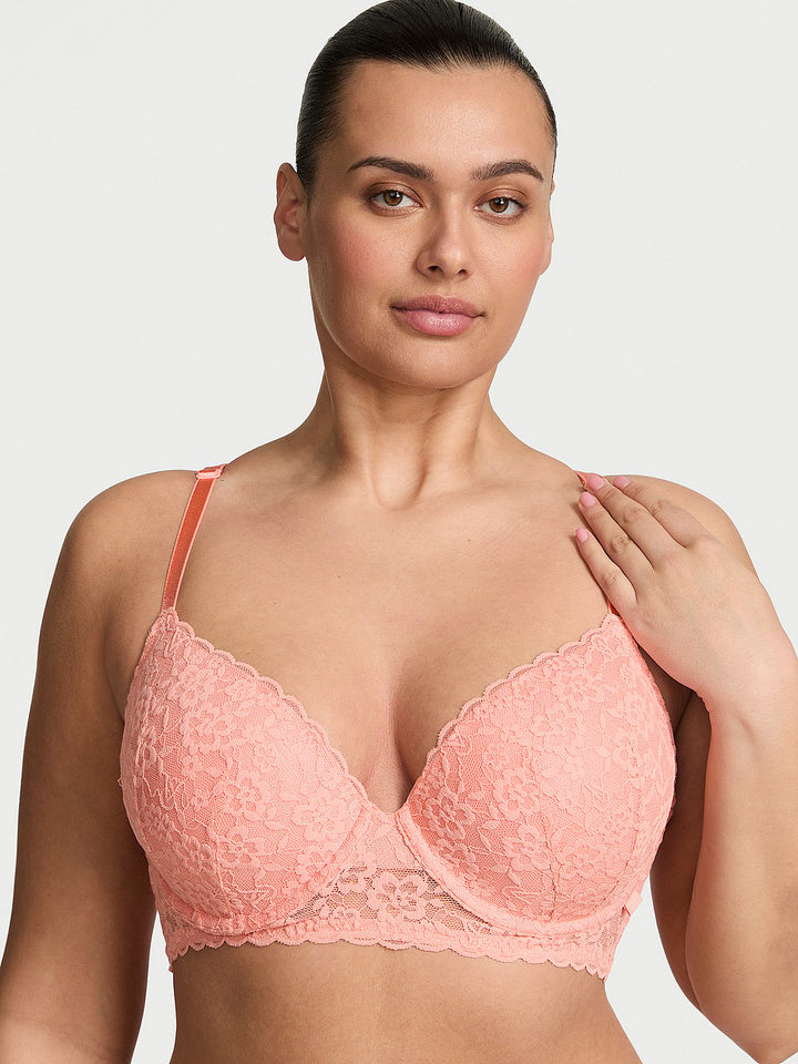 Victoria's Secret Sexy Tee Lacie Lace-Up Longline Bra