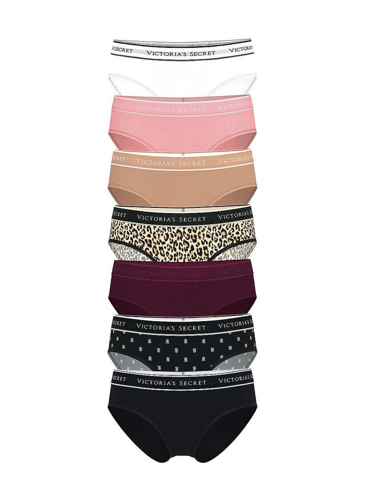 Victoria's Secret 7-Pack Logo Cotton Hiphugger Panties