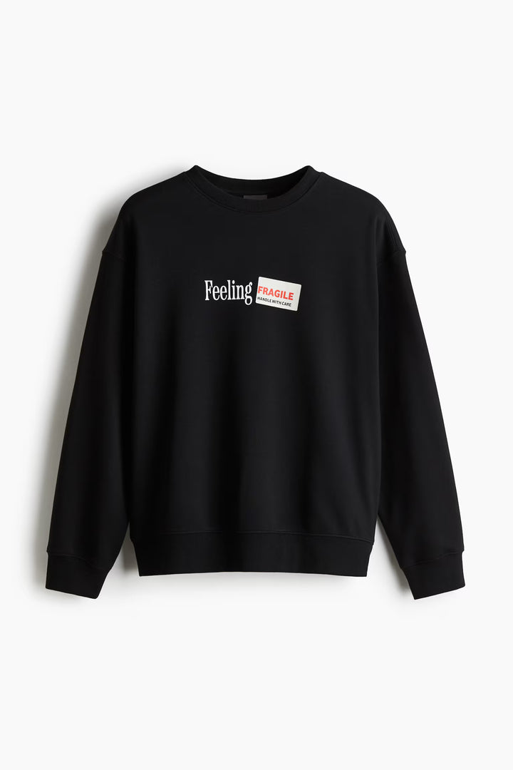 H&M Loose Fit Printed Sweatshirt