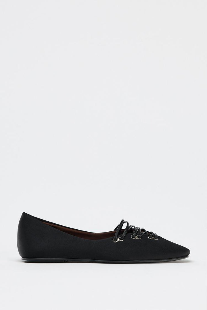ZARA SATIN EFFECT BALLET FLATS 50TH ANNIVERSARY