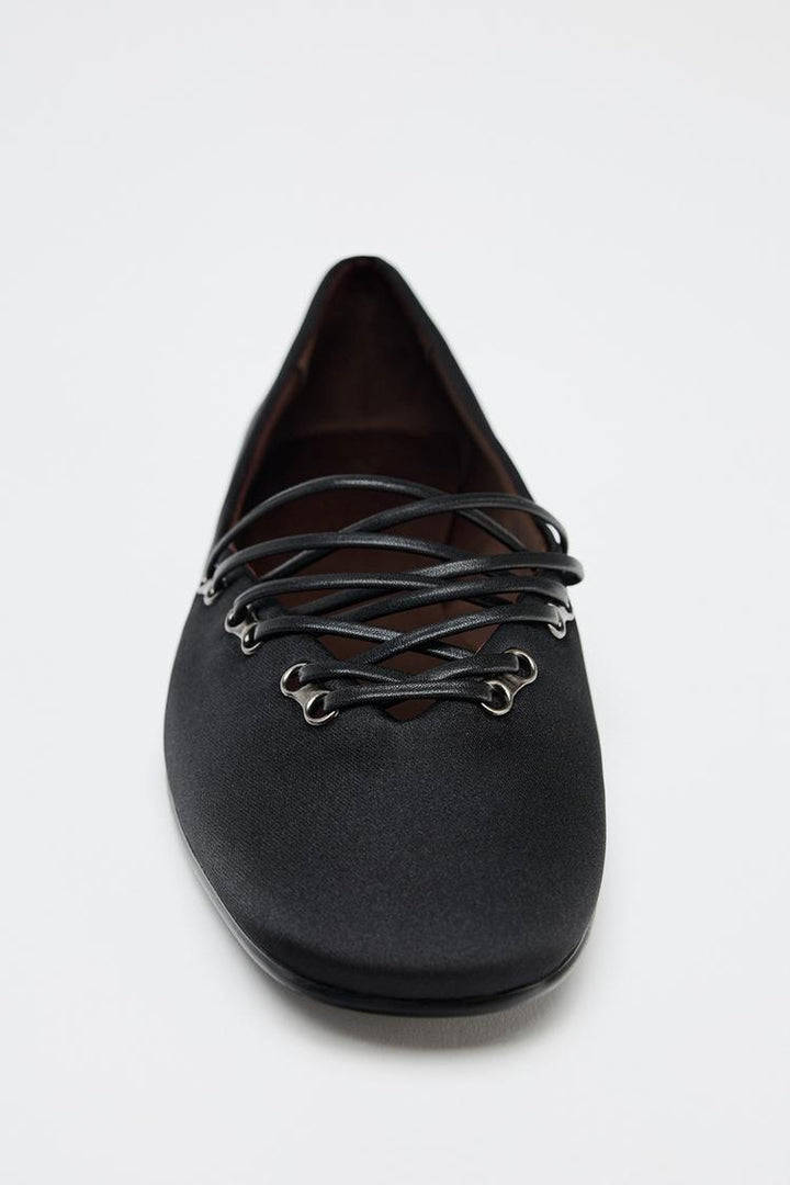 ZARA SATIN EFFECT BALLET FLATS 50TH ANNIVERSARY