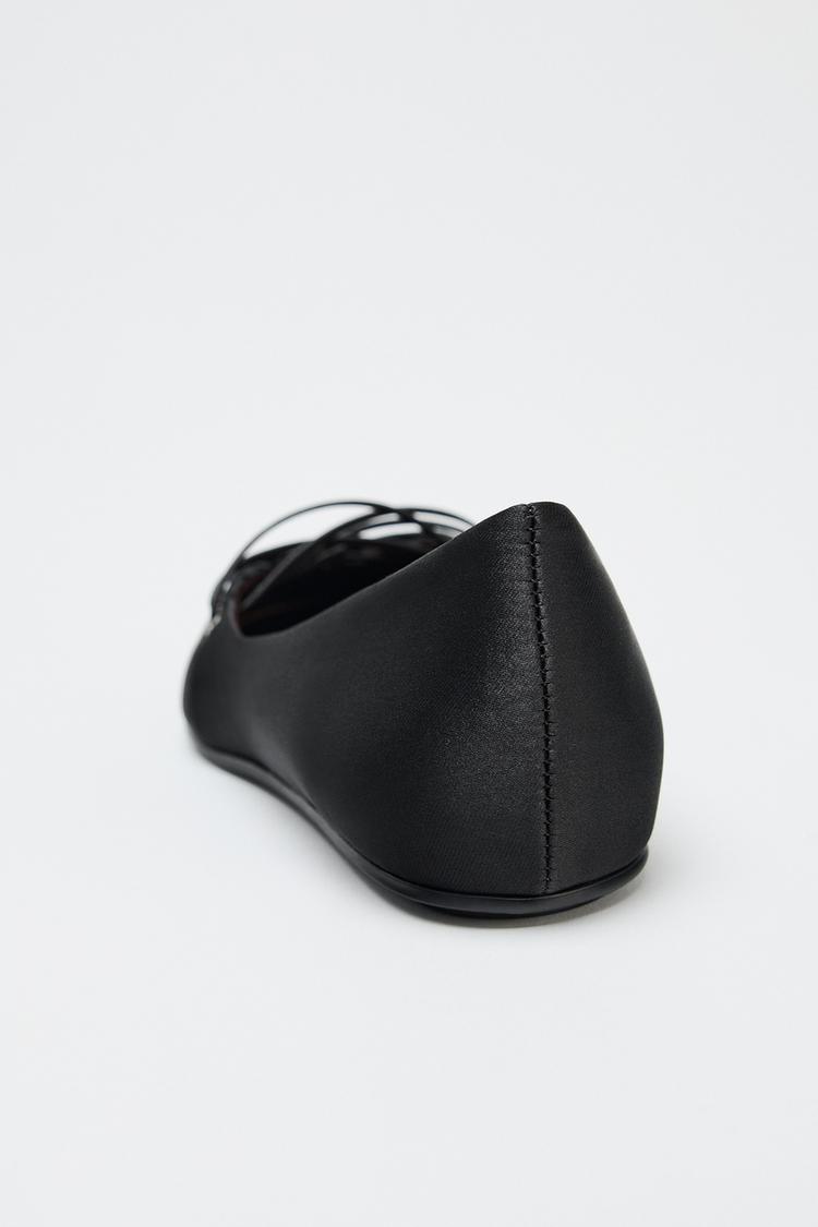 ZARA SATIN EFFECT BALLET FLATS 50TH ANNIVERSARY