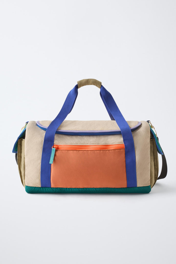 ZARA COLORBLOCK BOWLING BAG