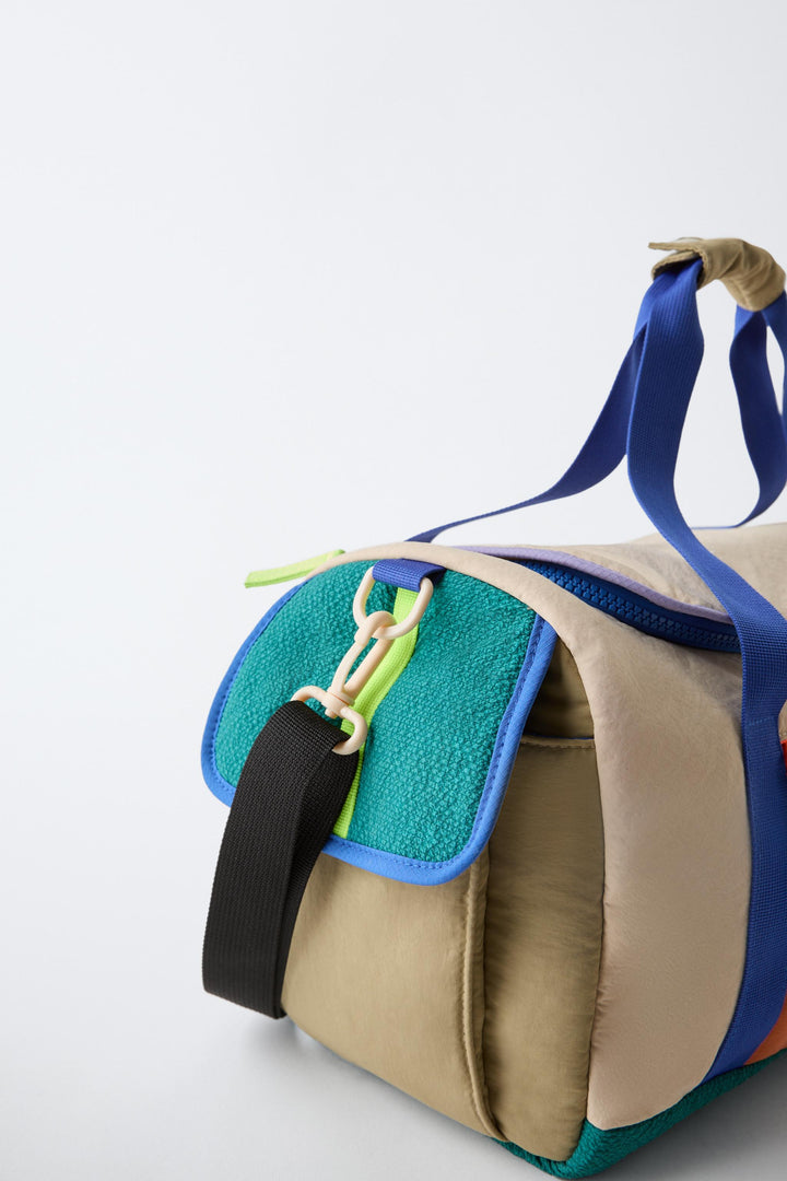 ZARA COLORBLOCK BOWLING BAG