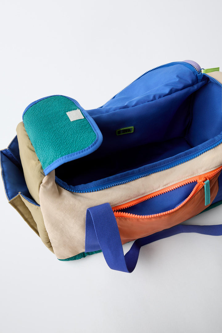 ZARA COLORBLOCK BOWLING BAG