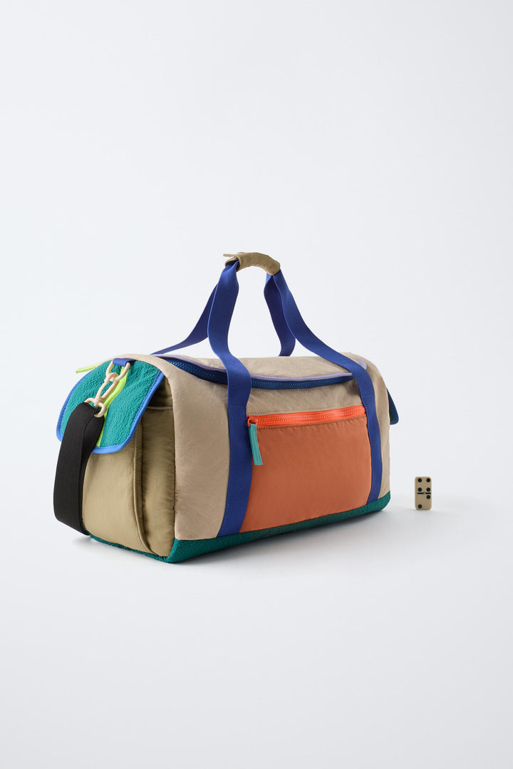 ZARA COLORBLOCK BOWLING BAG