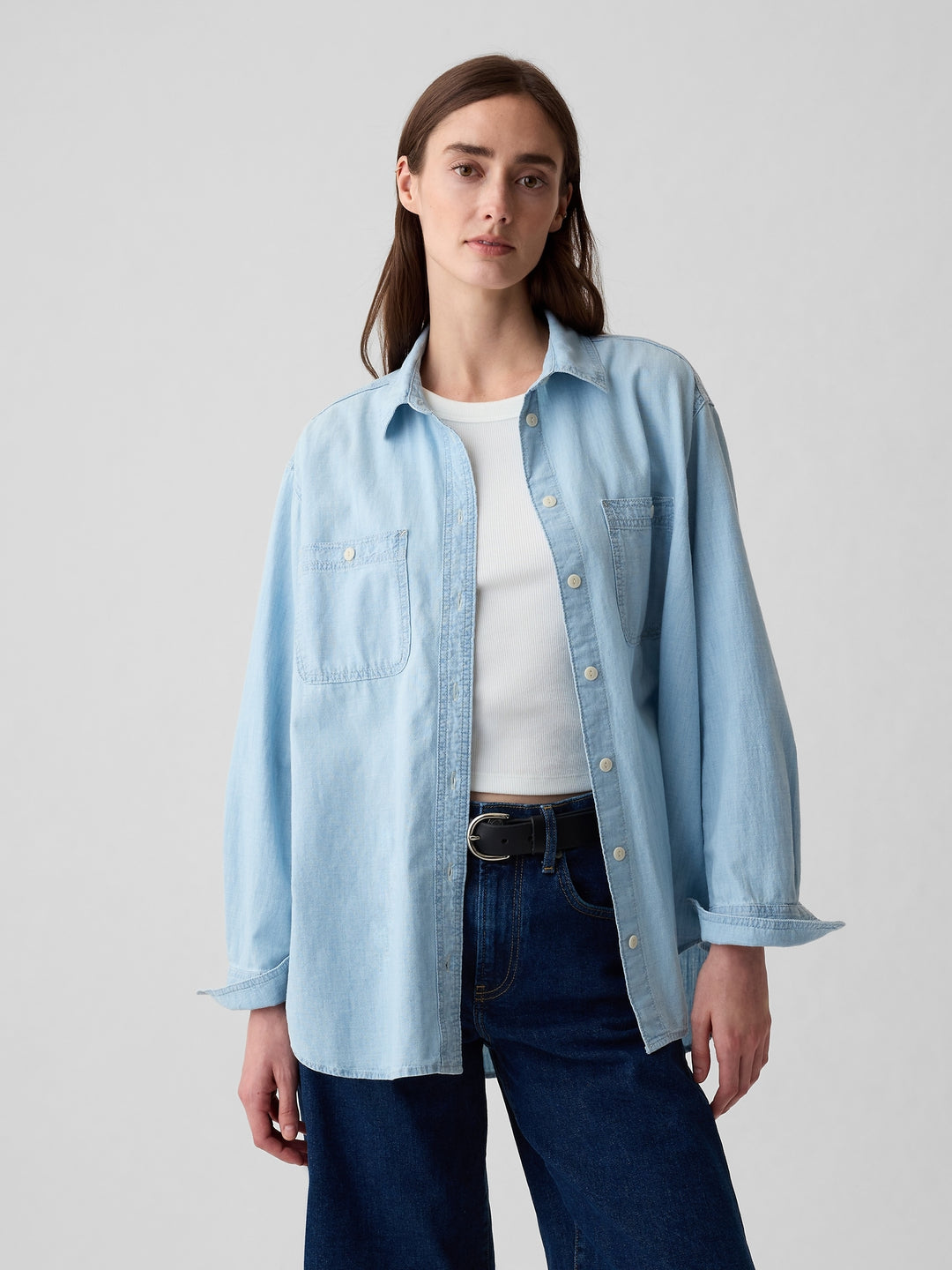 Gap Chambray Denim Big Shirt