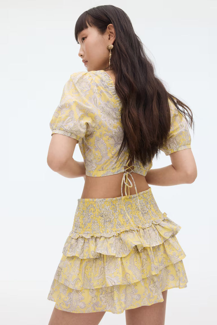 H&M TIERED MINI SKIRT