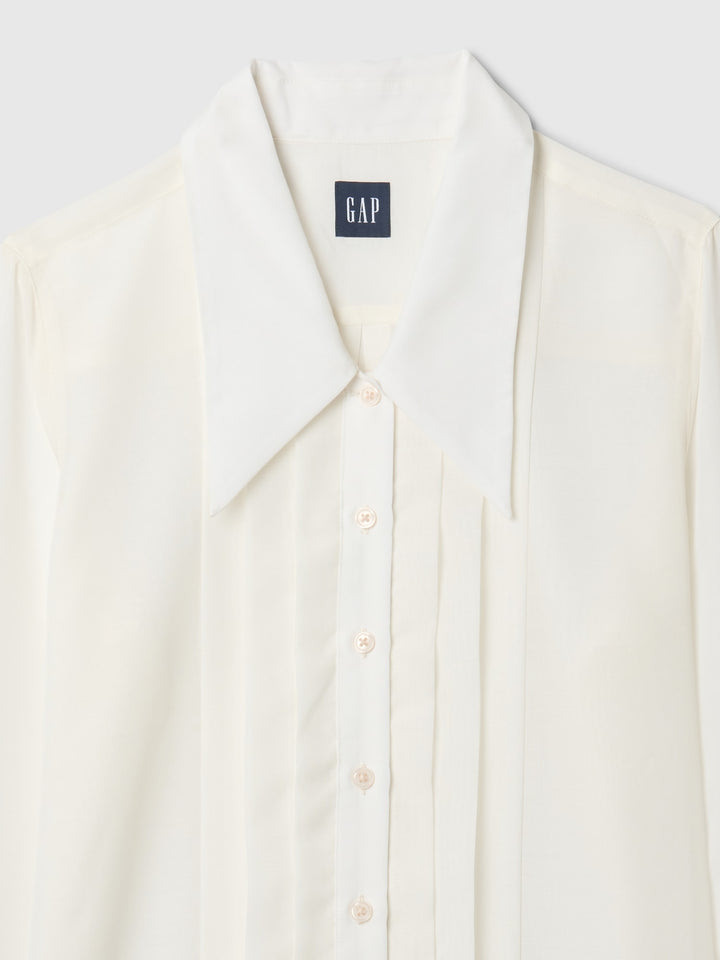 Gap Sheer Classic Tuxedo Shirt