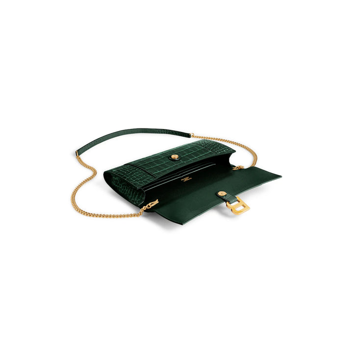 BALENCIAGA WOMEN'S HOURGLASS POCHETTE WITH CHAIN