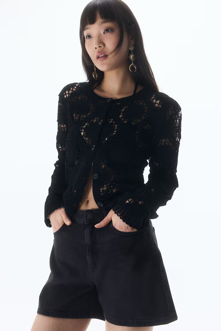 H&M HIGH DENIM SHORTS