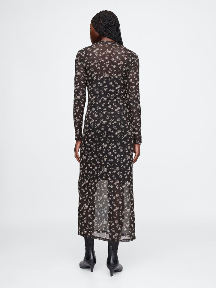 Gap Mesh Midi Dress