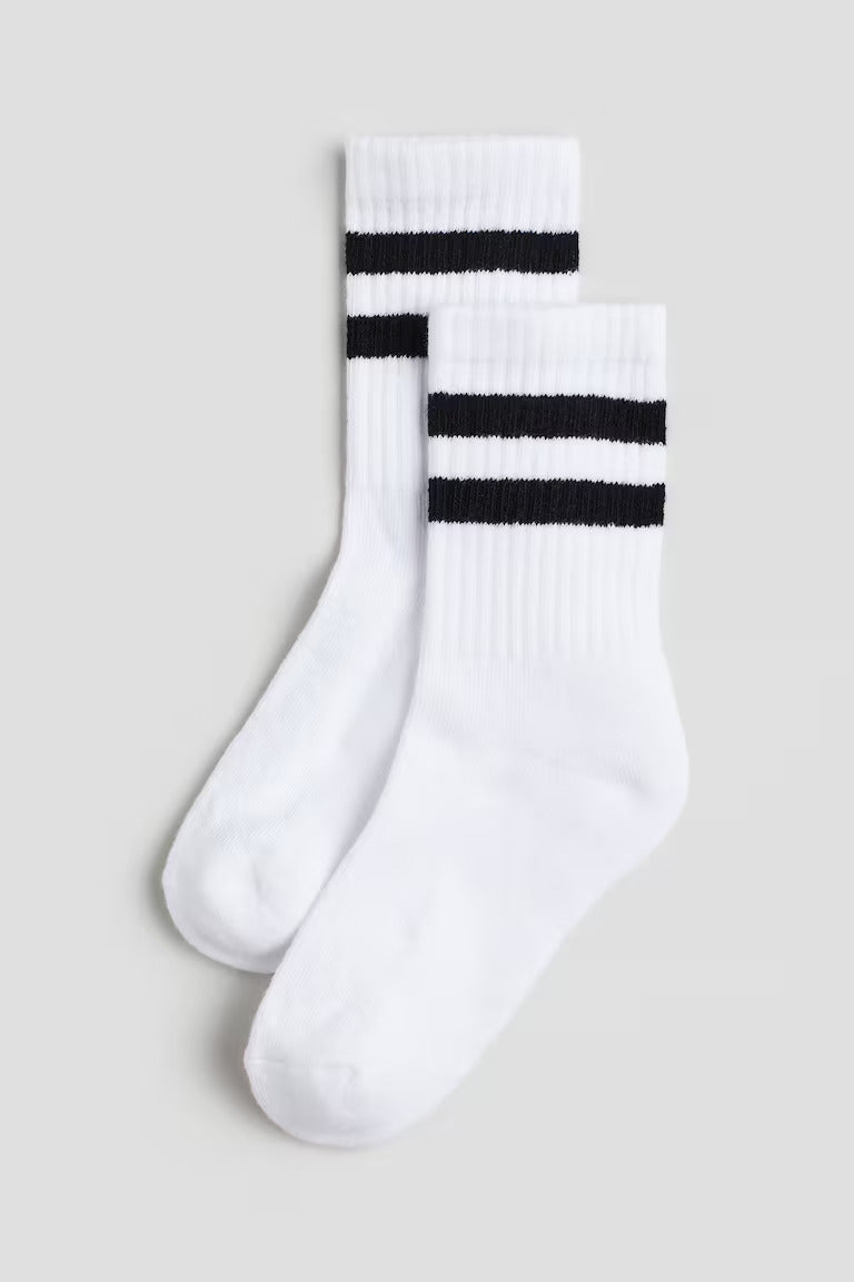 H&M 5-PACK RIBBED SOCKS