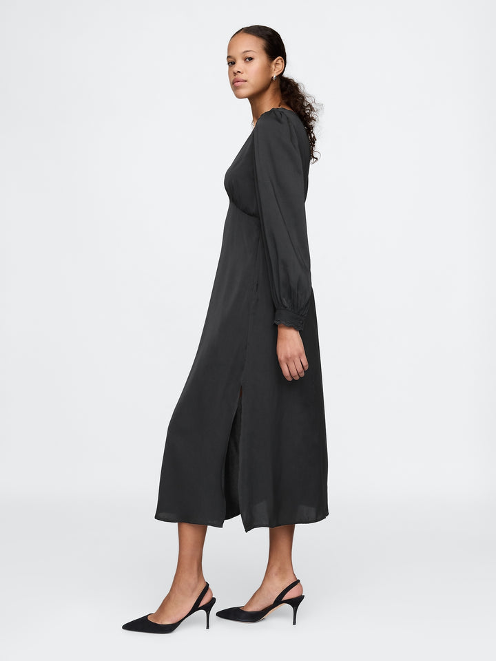 Gap Satin Empire Midi Dress