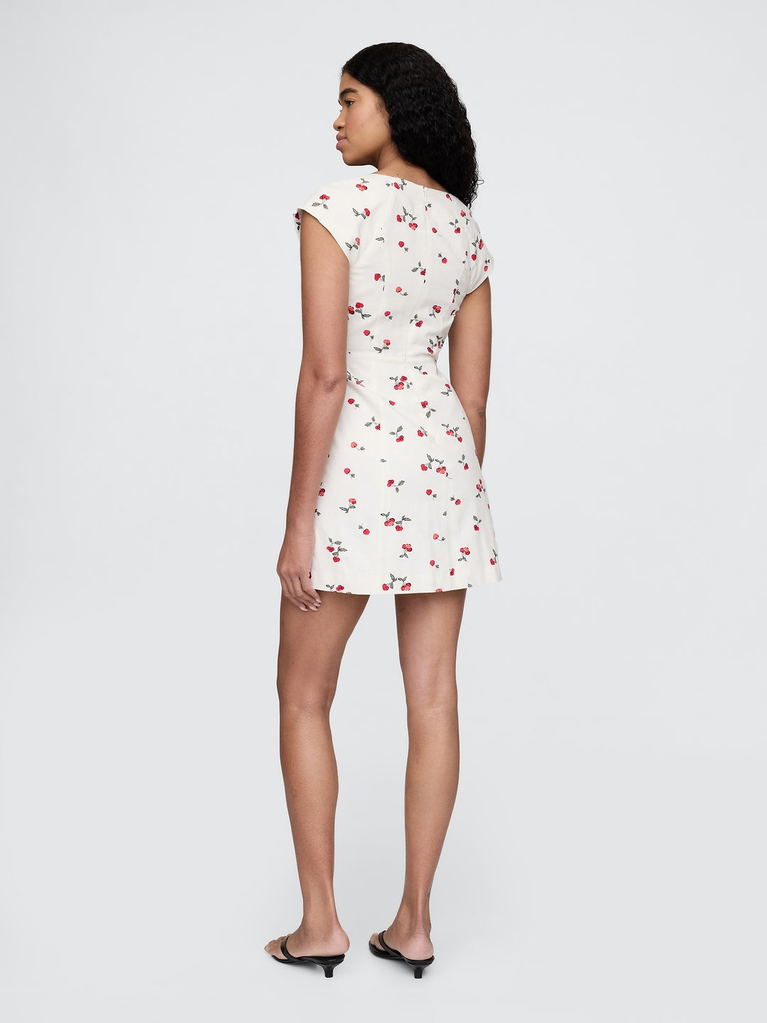 Gap Linen-Blend Cap-Sleeve Mini Dress